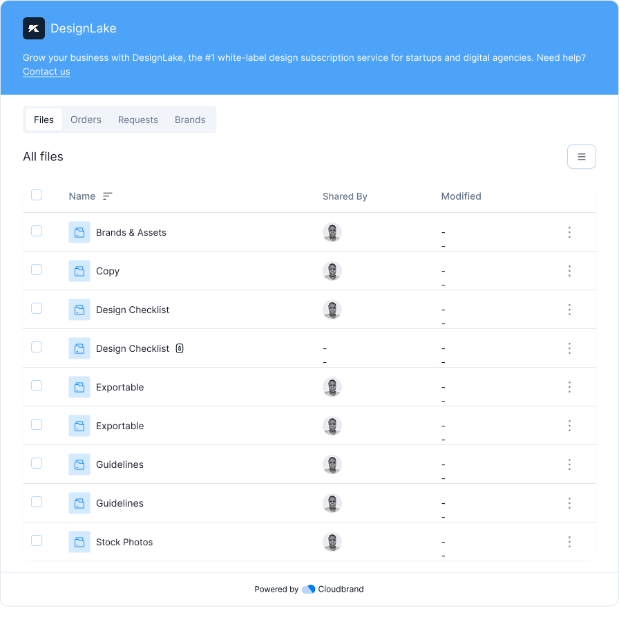 share files under your brand